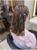 ねじりハーフツインアレンジ