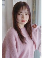 ベレッタ 松井山手店(veretta.)&nbsp;顔周りレイヤースタイル/ピンクブラウン/レイヤー/ロング