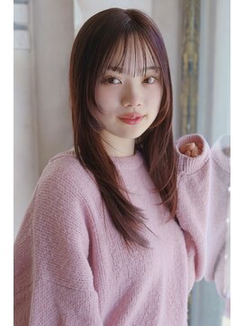 ベレッタ 松井山手店(veretta.) 顔周りレイヤースタイル/ピンクブラウン/レイヤー/ロング