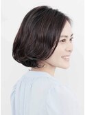 大人ボブ　ゆったりシルエット　オーガニック透明感カラー