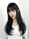 前髪顔まわり韓国ヘアレイヤーカットサイドバンク2wayバンク韓国