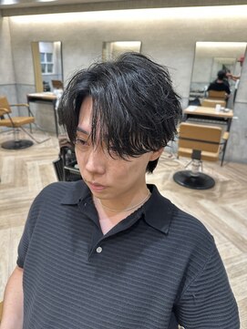 曲がる縮毛矯正専門店 バイ レイズ 名駅(曲がる縮毛矯正専門店 by RAYS) シースルーツイスパフェザーパーマ センターパート k