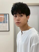 ハニー 町田(HONEY)&nbsp;シャドウパーママッシュ/黒髪/ツーブロック/チャコールグレー2