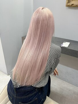 オズ 郡山駅前店(OZ) ケアブリーチベージュで柔らか質感ダブルカラーパープルで透明感