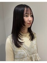 アッシュ 桜木町店(Ash)&nbsp;横浜桜木町/顔周りレイヤー/艶髪ハイレイヤー/ボルドーカラー