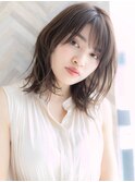 ひし形くびれミディアムレイヤー30代40代50代髪質改善