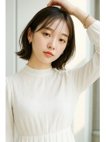 ラレイ ハラジュク(Lalei harajuku)&nbsp;原宿外ハネボブレイヤーボブ切りっぱなしボブ大人ボブ20代30代