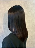 顔まわりレイヤー×梅雨の湿気にも強い髪質改善ストレート