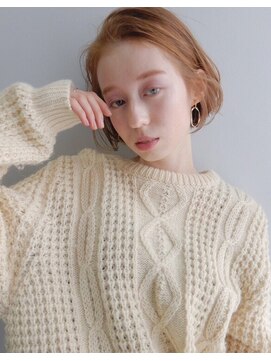 クラン(clan) ココアブラウンワンサイドショートパーマ