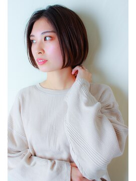 モリオ フロム ロンドン 大宮2号店(morio from London) 【morio大宮２号店 】大人かわいいセンターパートワンレンボブ