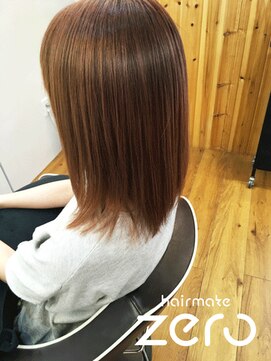 ヘアメイクゼロ 坂戸駅前店(hairmake zero) オージュア　ピンクオレンジカラー