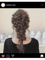 アンドミー(AND ME)&nbsp;#ヘアセット#編み下ろしスタイル
