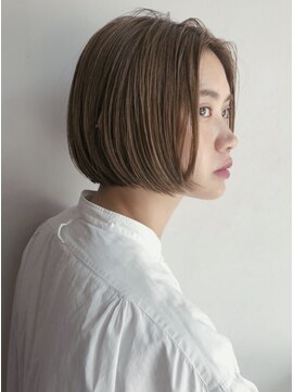 ドットプラス リム(Dot+LIM) (stylist曽我)ベージュのハイライトボブ