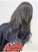 *ブリーチでグレー×ブルージュのグラデ―ジョンカラー*