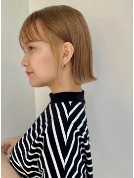 ガーデン タチカワ(garden tachikawa) ニュアンスボブヌーディーベージュインナーカラーボブ