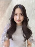 韓国ミディアムヘア、ショコラベージュ