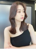 くびれミディ　くびれヘア　顔まわりカット 韓国ヘア 髪質改善