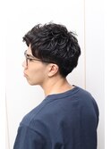 ツーブロックパーマ/スタイルアップバング/重ため