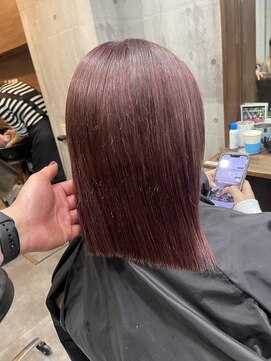 ラフ(LAFF) #バレイヤージュ#グレージュカラー#ボブウルフ#ココアベージュ