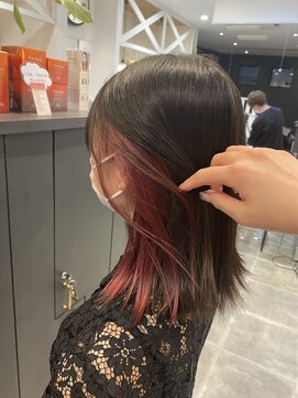 コスタ オブ リシェール(The COSTA of RICHAIR) インナーカラー/イヤリングカラー/レッド/レッドピンク/ブラック