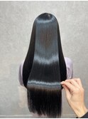 サラ艶ロングレイヤーカットサイエンスアクア髪質改善韓国ヘア