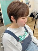 顔まわり小顔ショート耳掛けショートショートボブ