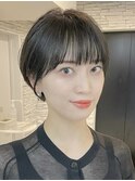 ショートヘア/ボブ/可愛い丸み/簡単スタイリング/20代30代