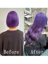 あるじゃんすー 心斎橋店&nbsp;パープル#シールエクステ#デザインカラー#レイヤーカット#心斎橋