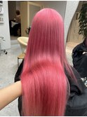 【福岡美容室】ビビットピンク×艶ハイトーン