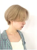 ショート ハイトーン ベージュ ブリーチ 横浜