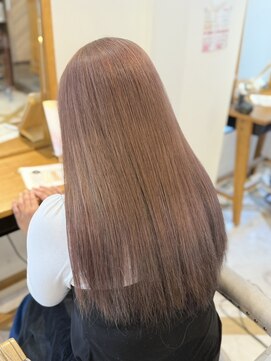 ラビスモア(Lovis moa) 切りっぱなしボブ/ピンクブラウン/エアリーロング/美髪のススメ