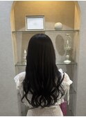 黒髪カタログ/ホブルフ/ネビージュ/小顔に見せるヘア/ワンレン