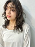 パーマ イメチェン レイヤー レイヤーカット セミロング
