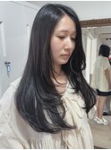 レイヤーカット/顔まわりレイヤー/韓国風ヘアー