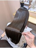 縮毛矯正/髪質改善トリートメント/美髪矯正/ベージュブラウン