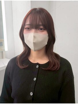 イロウ 山口どうもん店(IROW) 大人ガーリー/ミディアムレイヤー/グレージュ/ブリーチなし