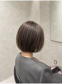 ボブ×オレンジベージュ