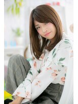 ミック 日暮里店(miq)&nbsp;斜めバングの好感ストレート