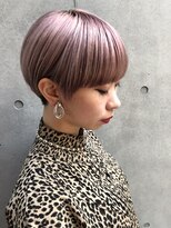 エッセンス(THE ESSENCE)&nbsp;mush short切りっぱなしボブエアリーロング美髪ピンクブラウン