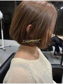 【横浜美容室ネイミーズ】オフィスで可能な透明感ワンカールボブ