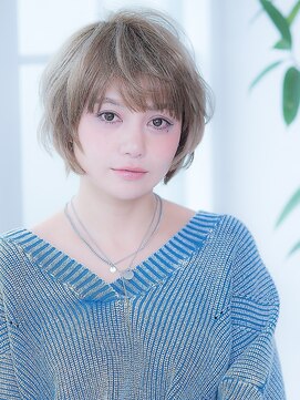 オーブ ヘアー ブランコ 久米川店(AUBE HAIR Blanco) ハイライト艶やかショート