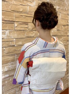 ラナシエン (RanaCien) RanaCien○池田　小紋の着物と、ヘアセット