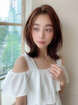 アフロート ディル(AFLOAT D'L)&nbsp;20代30代40代小顔外ハネミディアムひし形シルエットくびれミディ