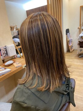 ヘアーコレット(hair Colet) ベージュエアータッチバレイヤージュミディアム