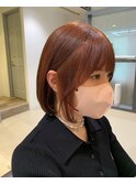 大人可愛い20代30代小顔丸みショートボブこなれヘアグレイへア