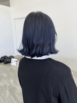 ノートエートル 西金沢(Nought etre) ディープブルー/透明感ブルーブラック韓国くびれヘアブルージュ