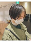 バングハイライト/ハンサムショート/センターパート