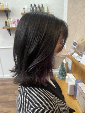 レジスタヘアーワークス (REGISTA hair works) チラッと見えるパープルインナーカラー♪