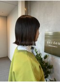 20代30代40代に向けた切りっぱなしボブ