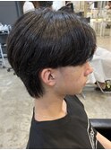 メンズマッシュパーマツイストスパイラルパーマ波巻きパーマ